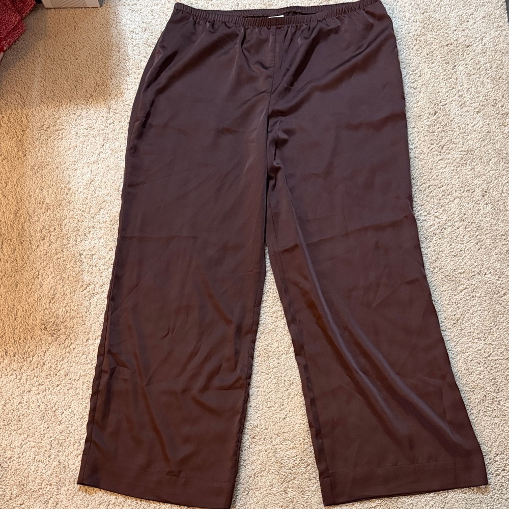 a new day Mid-Rise Straight Leg Satin Pants